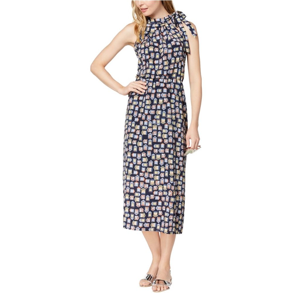 Maison Jules Tie Neck A-Line Dress-NWOT